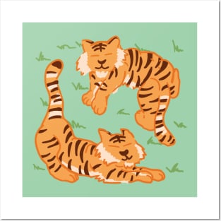 Happy tigers Posters and Art